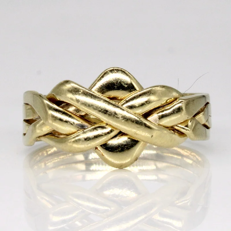 10k Yellow Gold Solved Puzzle Ring | SZ 10.25 |