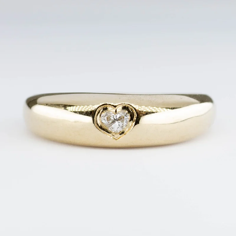 '100 Ways x Oirea Studio'  Heart Diamond Dome 14K Ring | 0.14ctw | SZ 7 |