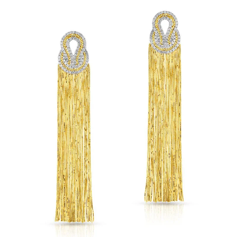 14KT Yellow Gold Diamond Isabella Drop Earrings