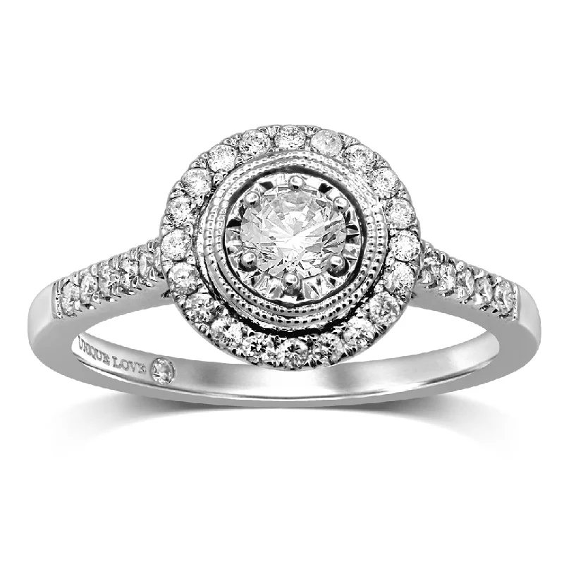 Unique Love 18ct White Gold 0.50ct Diamond Ring