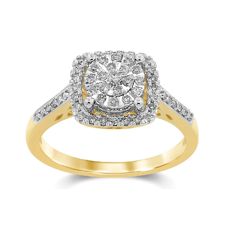 Martina 9ct Yellow Gold 0.25ct Diamond Ring