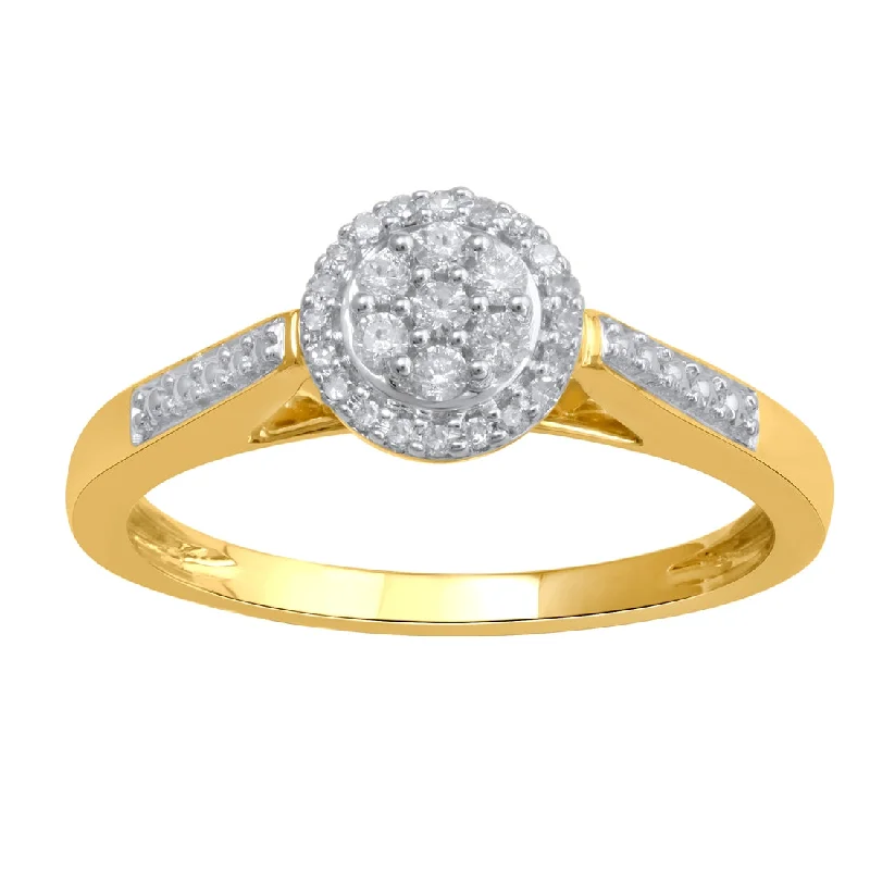 9ct Yellow Gold 0.15ct Diamond Ring