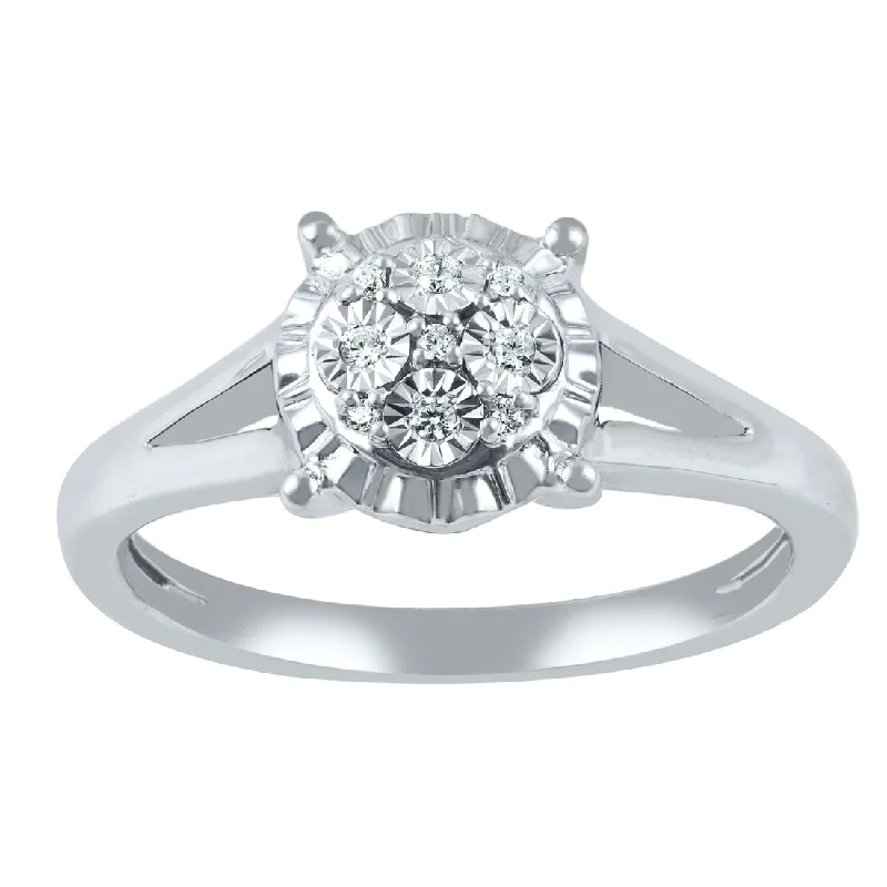 Sterling Silver Diamond Set Miracle Ring