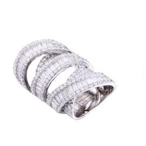 Gina Liano Large Baguette and Round Ring