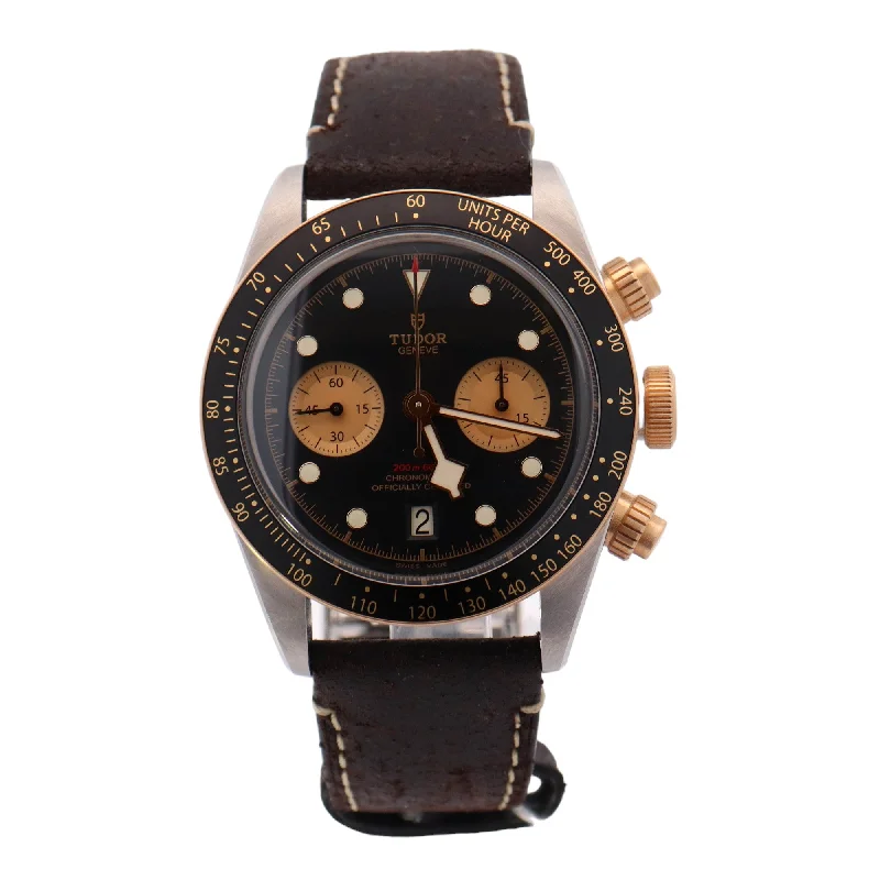 Tudor Black Bay Chrono Two Tone Yellow Gold & Steel 41mm Black Chronograph Dial Watch Reference #: M79363N-0002