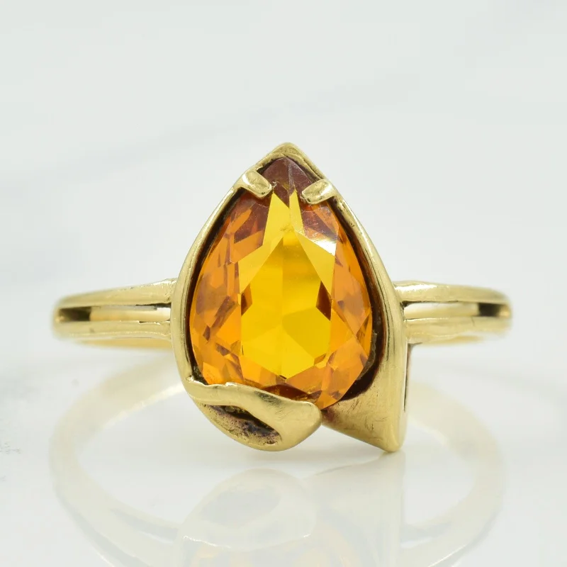 Pear Cut Citrine Ring | 1.25ct | SZ 6.25 |