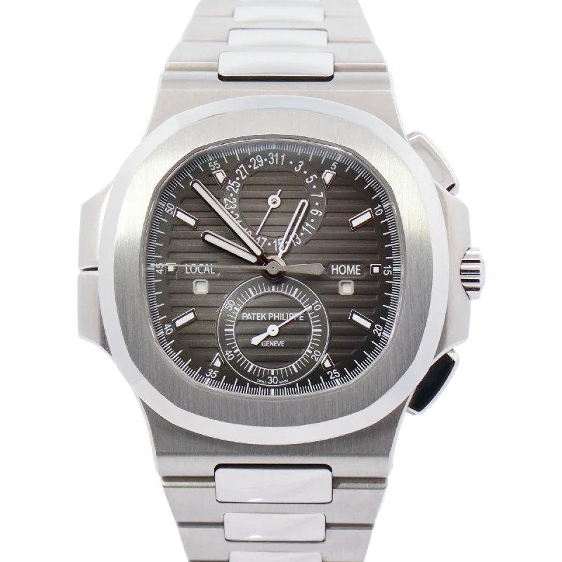 Patek Philippe Nautilus Stainless Steel 40.5 Grey Stick Dial Watch Reference# 5990/1A-001