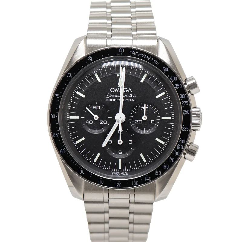 Omega Speedmaster Stainless Steel 42mm Black Chronograph Dial Watch Ref#  310.30.42.50.01.001