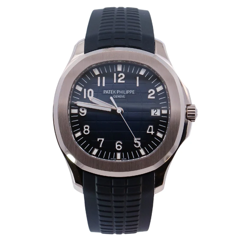 Patek Philippe Aquanaut White Gold 42.2mm Blue Arabic Dial Watch Reference#: 5168G-001