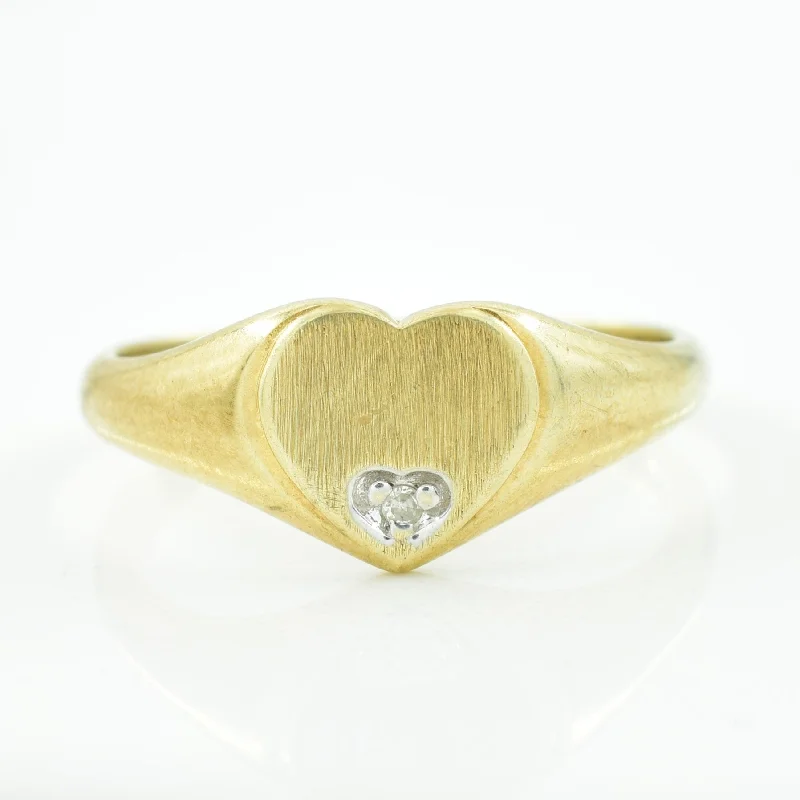 Diamond Heart Ring | 0.005ct | SZ 6 |