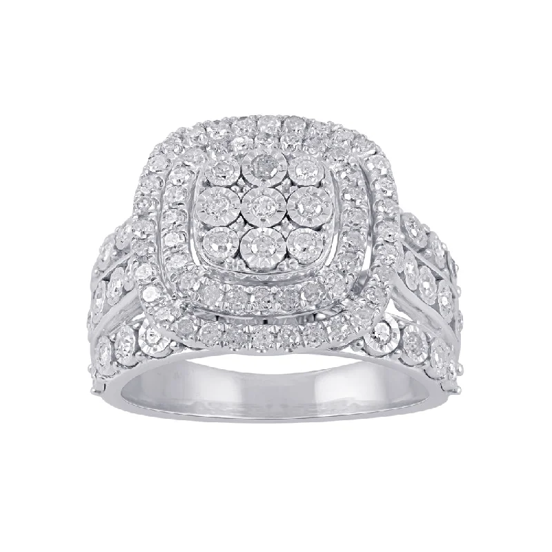 Sterling Silver 1.00ct Diamond Ring