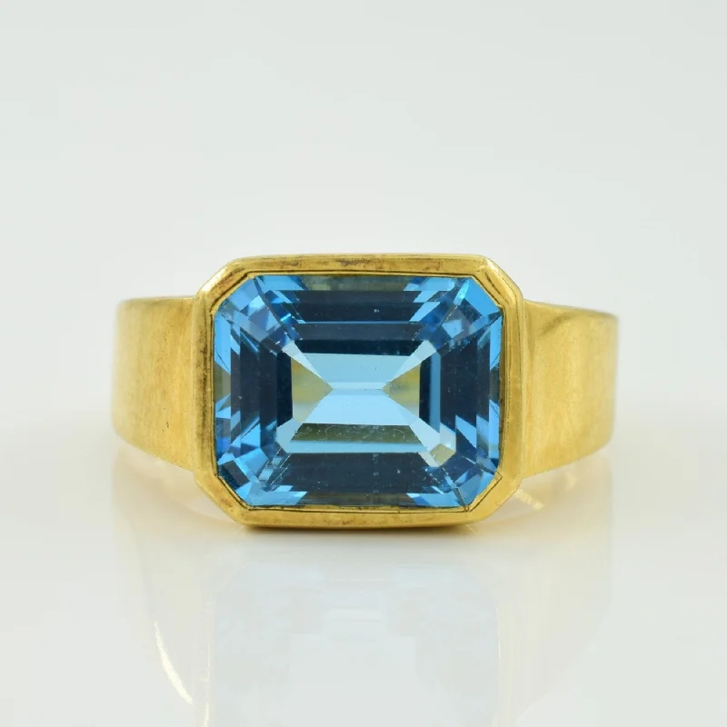 'Birks' Blue Topaz Ring | 5.60ct | SZ 7 |