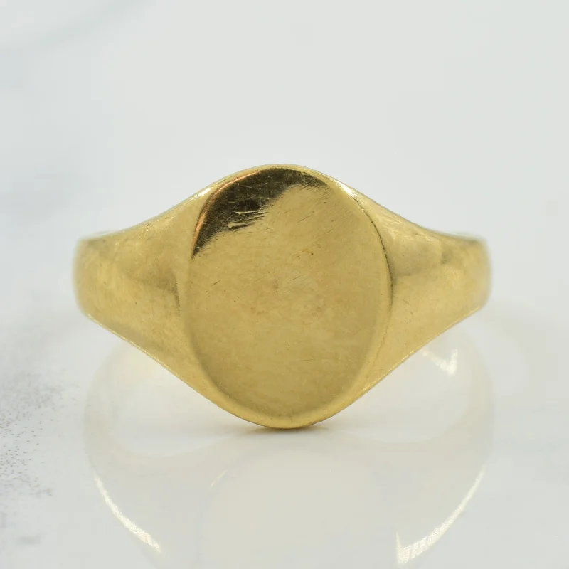 10k Yellow Gold Signet Ring | SZ 5 |