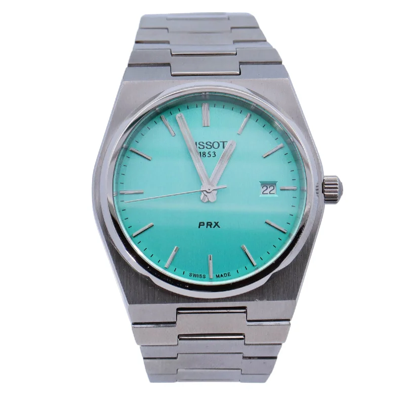 Tissot PRX Stainless Steel 40mm Light Green Dial Watch Reference# T137.410.11.091.01