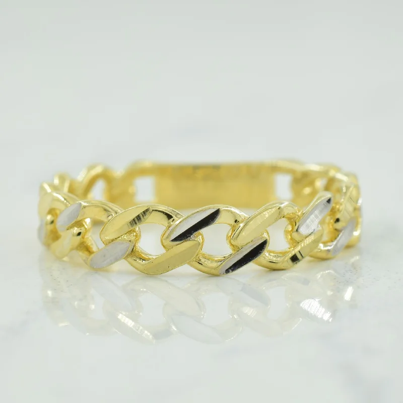 10k Yellow Gold Cuban Link Ring | SZ 6.25 |