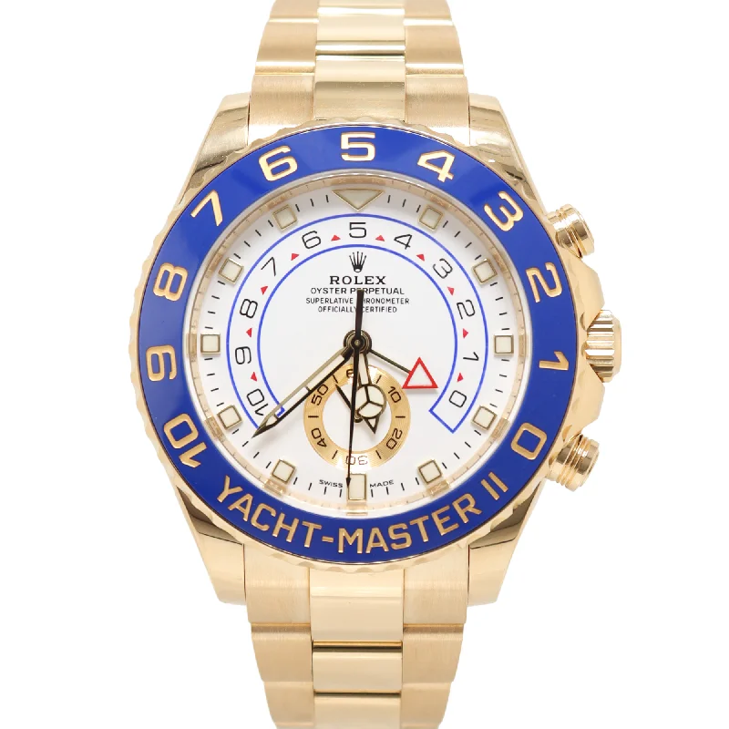 Rolex Yacht-Master II Yellow Gold 44mm White Dot Dial Watch Reference #: 116688