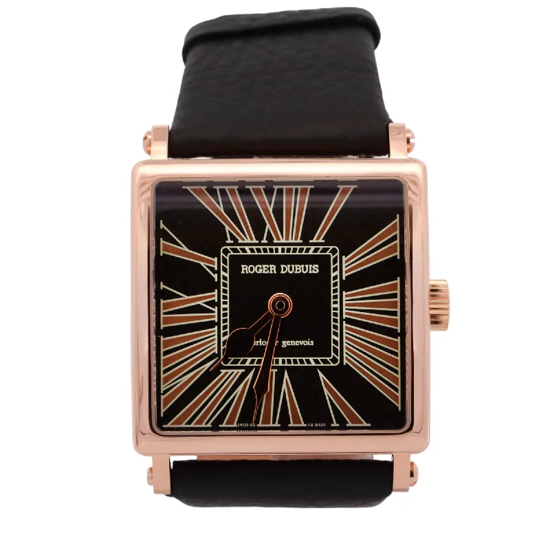 Roger Dubuis Golden Square Limited Edition Rose Gold 40mm x 50mm Black Roman Dial Watch Reference# G40 14 5 G99.72