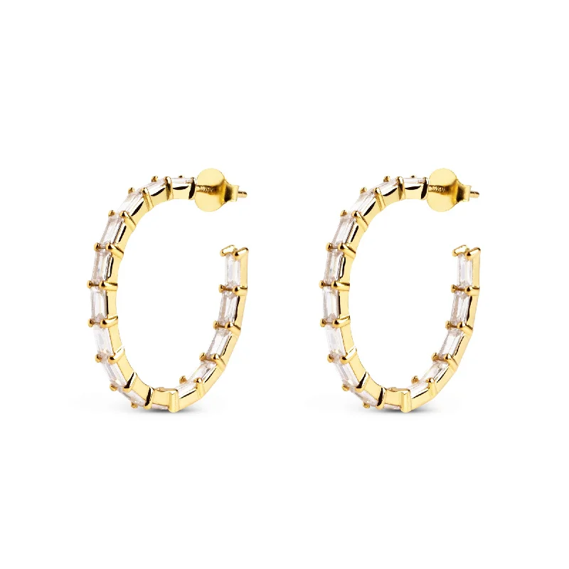 Sia L Gold Hoop Earrings