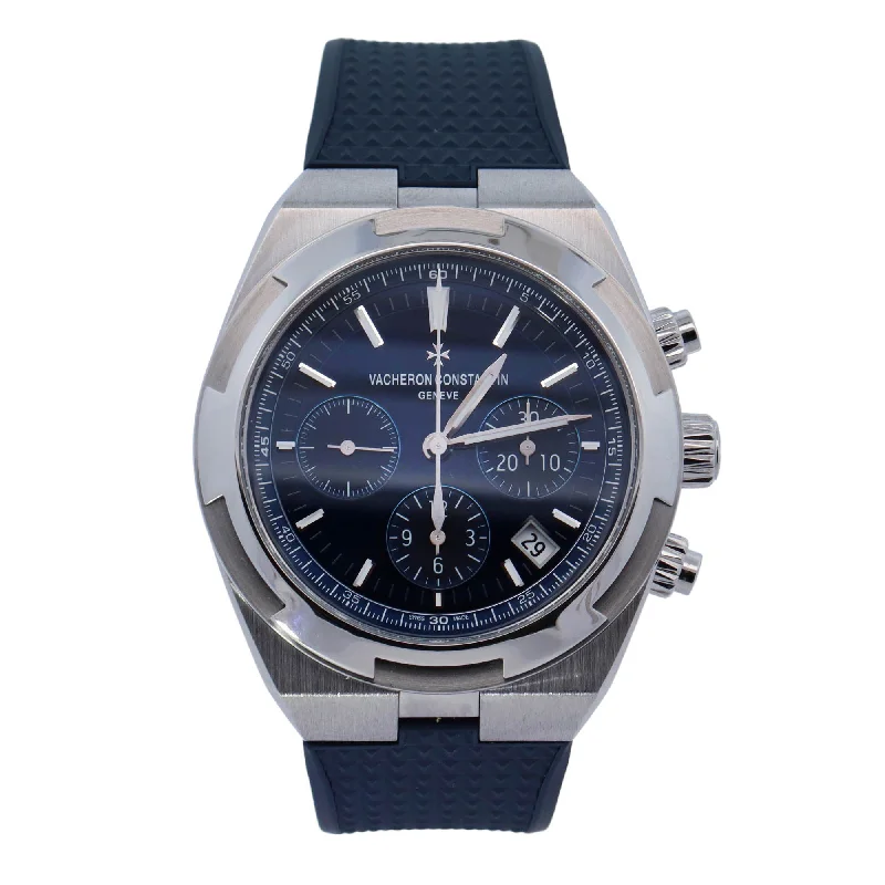 Vacheron Constantin Overseas Stainless Steel 42.5mm Blue Chronograph Dial Watch Reference# 5500V/110A-B148