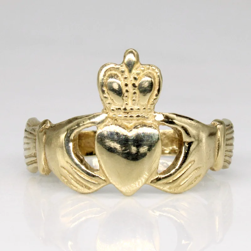 9k Yellow Gold Claddagh Ring | SZ 6 |