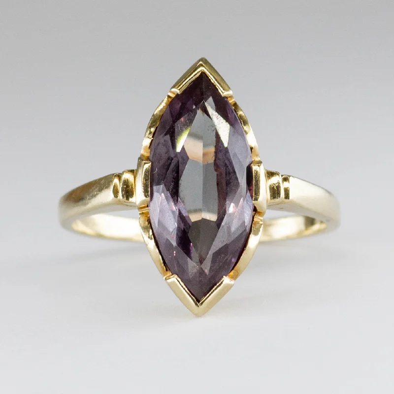 Colour Changing Synthetic Sapphire Ring | 2.75ct | SZ 6.75 |